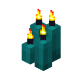 Четыре бирюзовые свечи (горящие).png